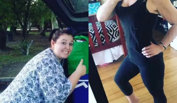 Сара преди и след отслабването